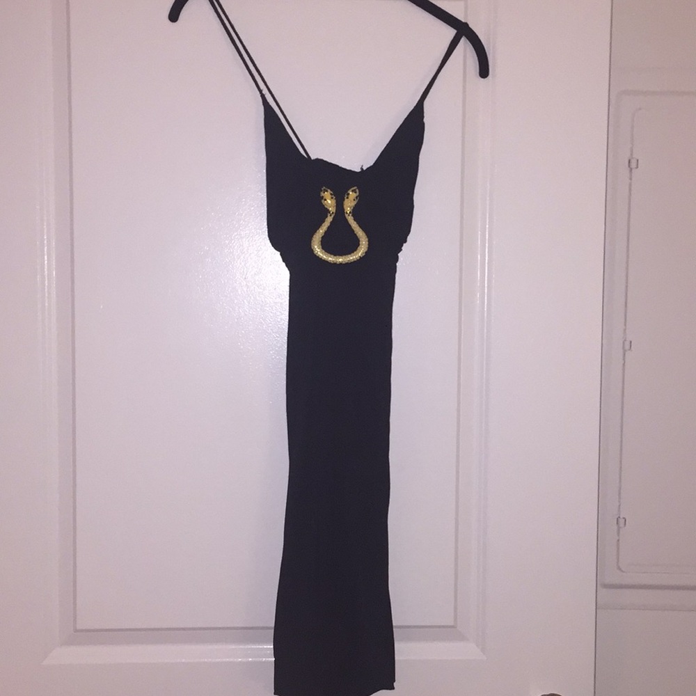 Black sky sleeveless dress
